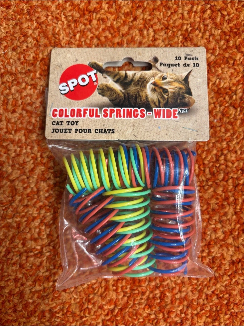 Colorful Springs Wide Cat Toy - Multicolor (10 Pack)